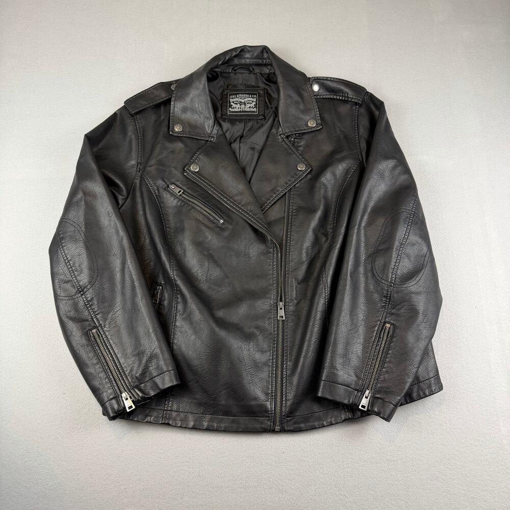 Levi’s Faux Leather Moto Jacket Black 3X Biker